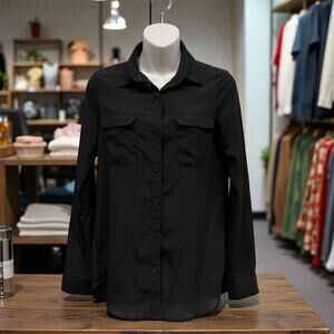 Old Navy Black Long Sleeve Button-Up Shirt  Women's XS